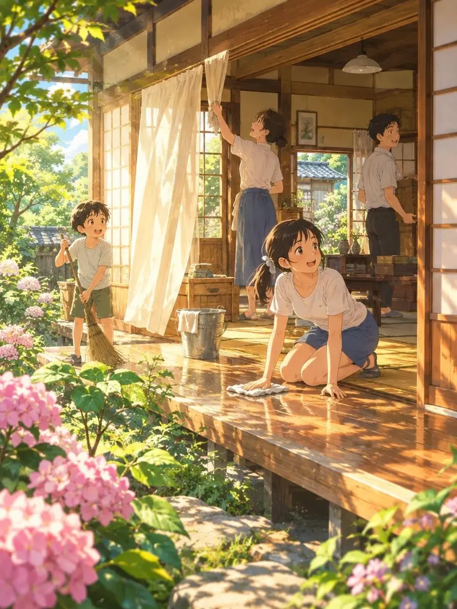 夏日大扫除 治愈动漫封面